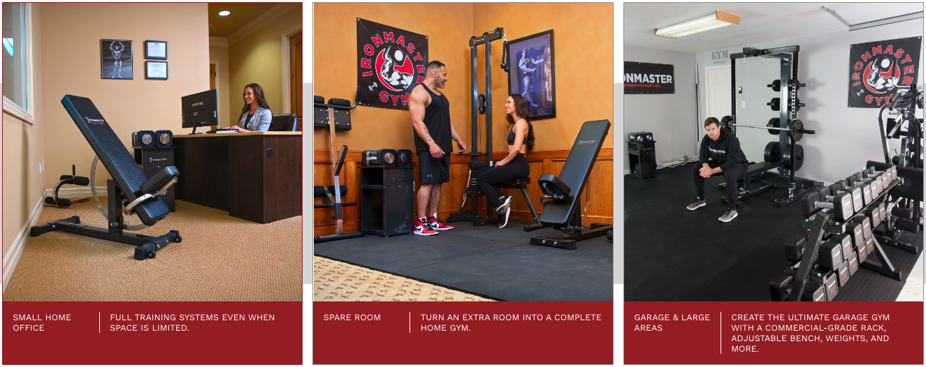 Save huge with custom package discounts and build your ultimate home gym